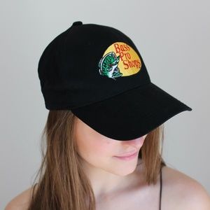 BASS PRO SHOP BLACK BASEBALL HAT